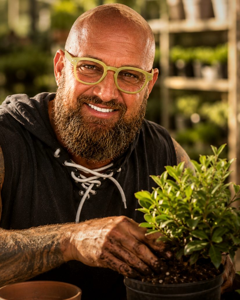 Jason, founder of Scapes, standing at the Rain Lady Nursery